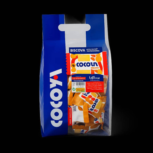 شکلات بیسکویا با مغز کره بادام زمینی 500گرمی