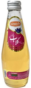 نوشیدنی گلاب زعفران شیررضا شیشه 310 سی سی باکس 12 عددی